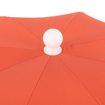 Horizon 6.5 ft. Classic MidCentury Scalloped Fringe Market Beach Umbrella